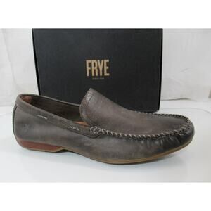 Men's Frye Lewis Venetian Loafer Slip On Moccasin Antique Leather Taupe Size 11